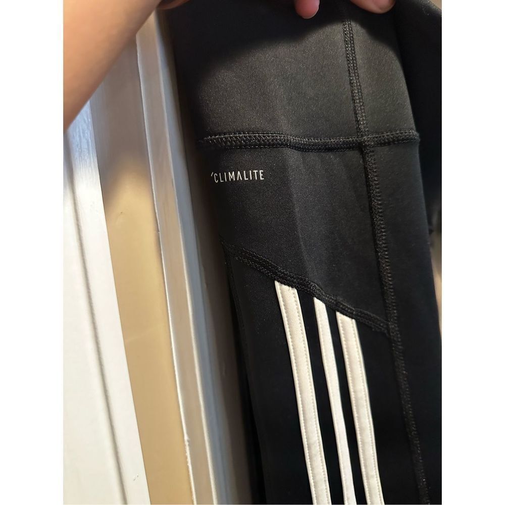 adidas Small Black High-Rise 3-Stripes 7/8 Sport Tights - Picture 5 of 8